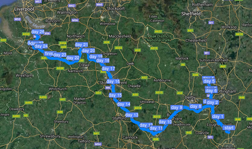 Sileby to Elesmere Port